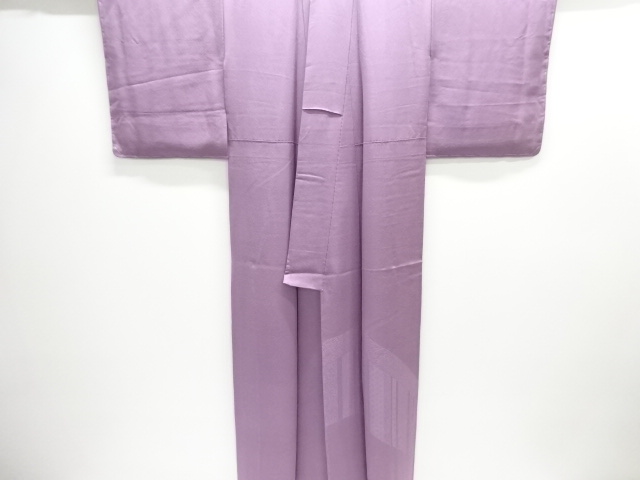  未使用品　波に青海波・花唐草模様織出し付け下げ色無地着物